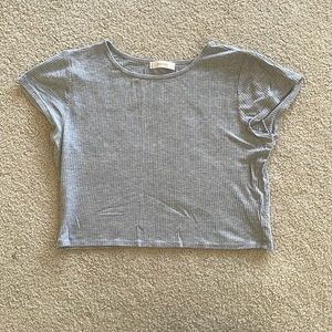 Aritzia TNA Golden gray cropped T-shirt size large